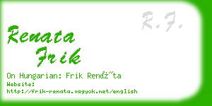 renata frik business card